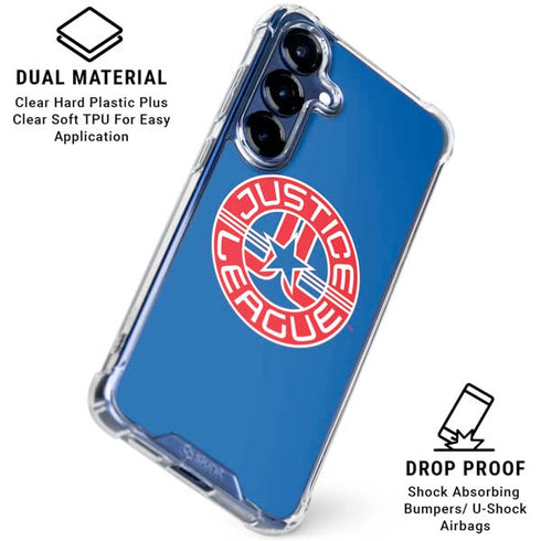 Justice League Emblem Galaxy S25 Clear Case